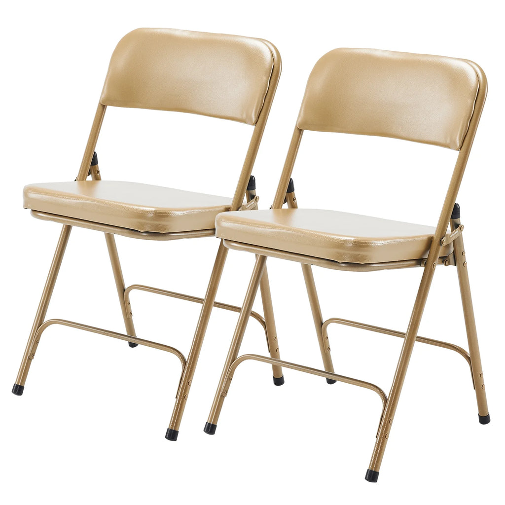 2 Pack Metal Folding Chairs with Padded Seat and Back O1243