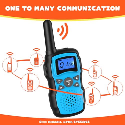 2 Pack Pink Purple Rechargeable Walkie Talkies with USB Charger 6000mAh Battery Flashlight Lanyard Q665