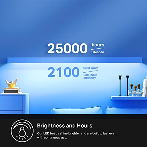 Smart LED Light Strip, 16.4ft Wi-Fi, RGBIC Y136250
