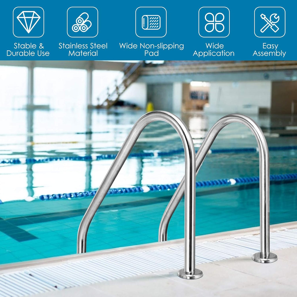 Inground 2-Step Non-Slip Stainless Steel Ladder J342278