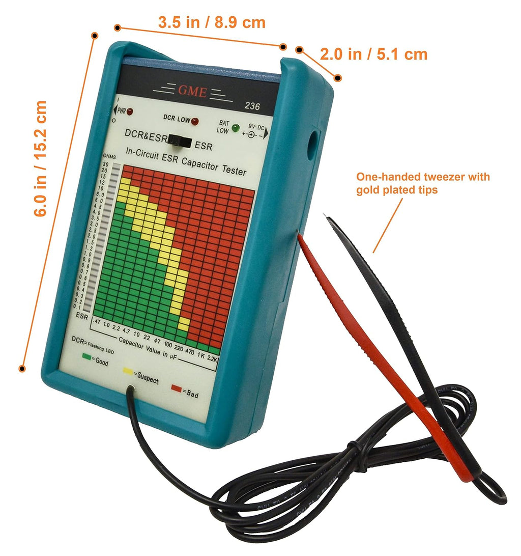 Professional ESR Capacitor Tester Capacitance Meter Pack of 2 K334203