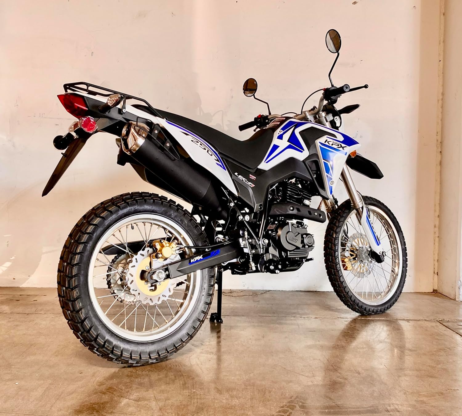 Blue 250CC Dual Sport Motorcycle I75128