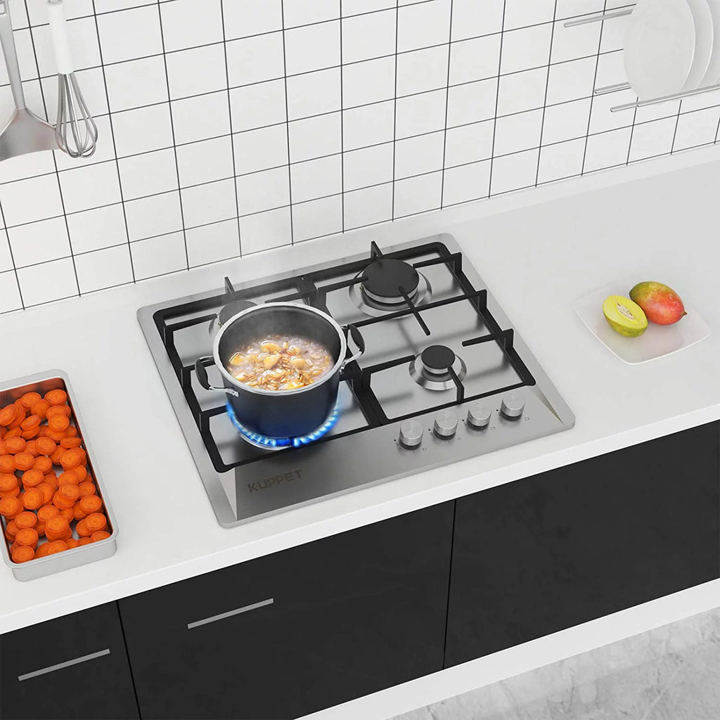 24 Inch 4 Burner Stainless Steel Gas Cooktop F58053