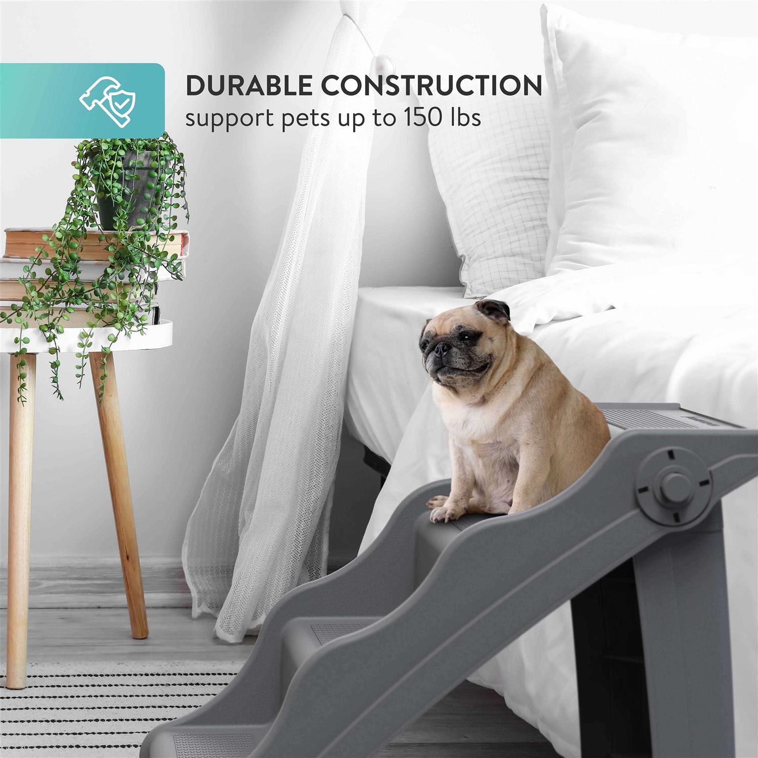 Foldable 4-Step Dog Pet Steps with Non-Slip Treads O4662