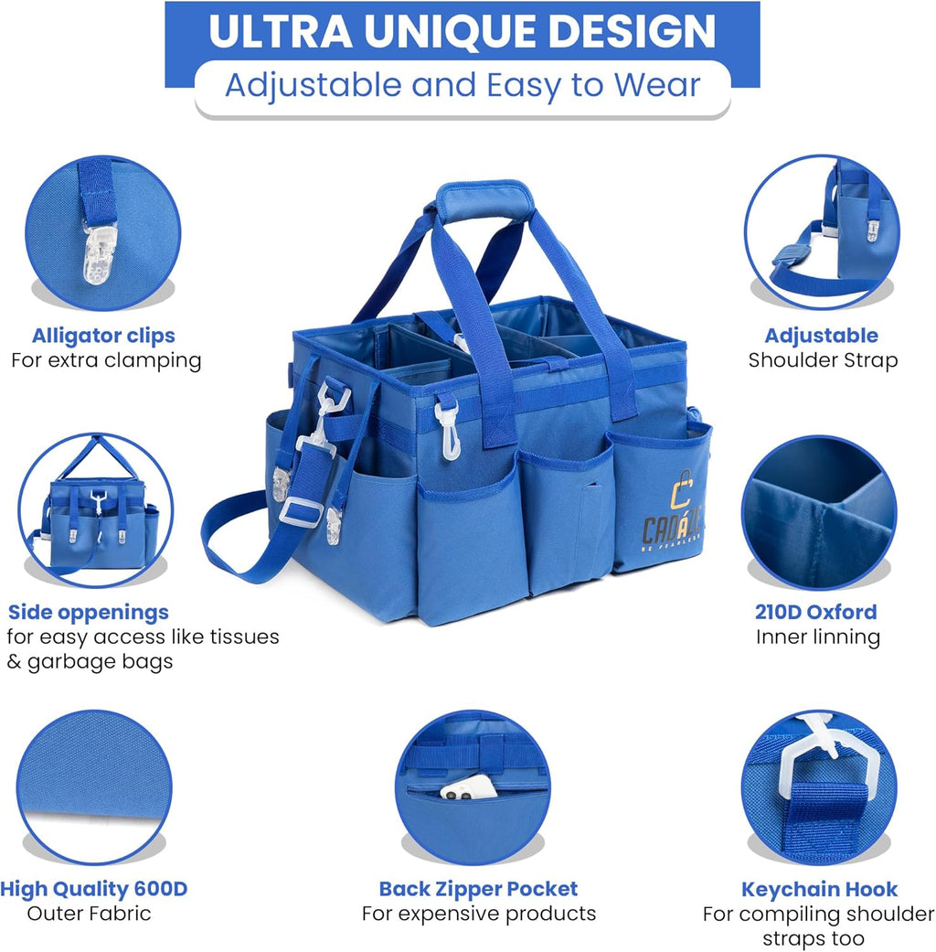 Large Cleaning Caddy Bag with 4 Adjustable Dividers R224181