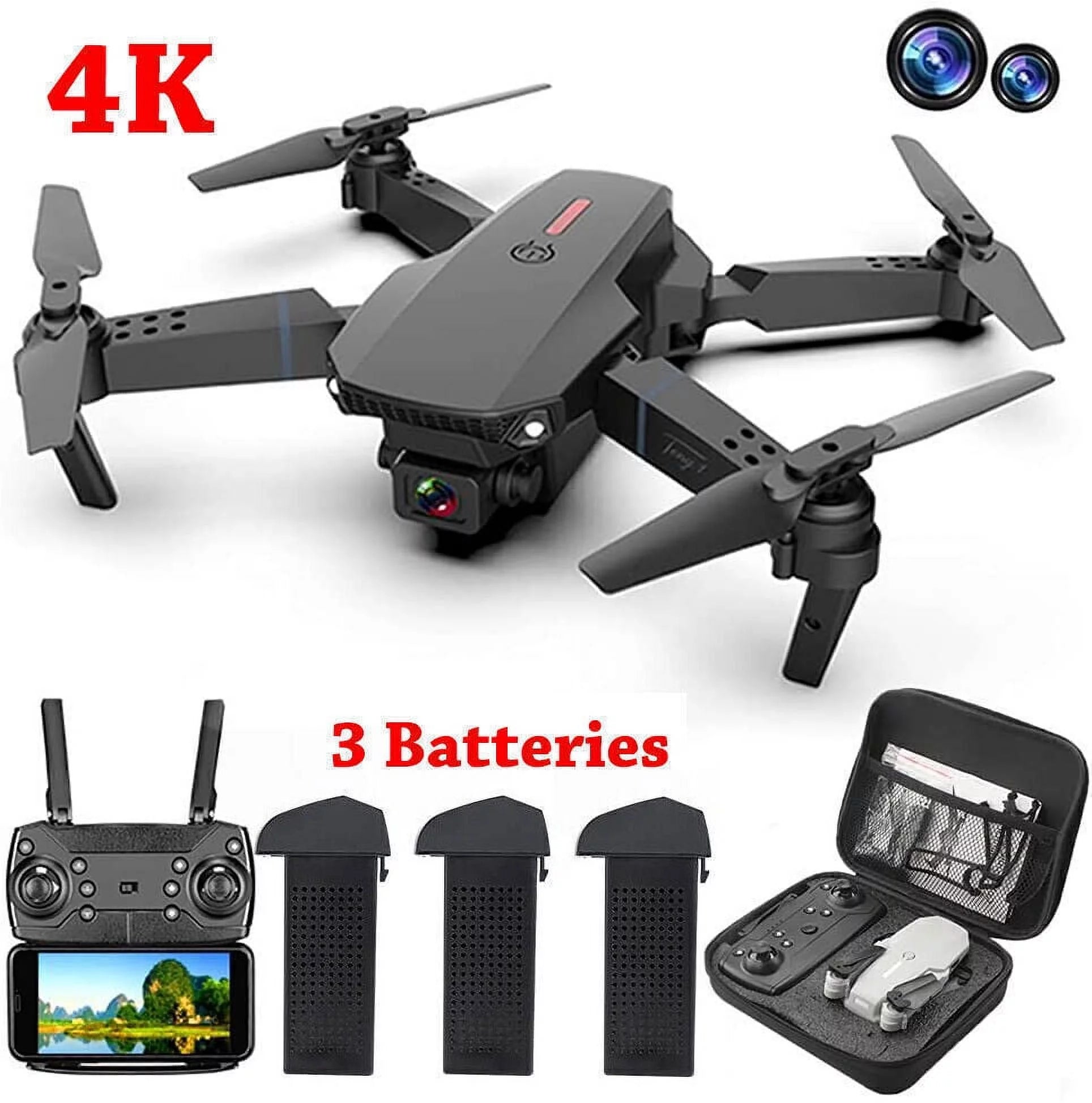4k HD Wide Angle Camera WiFi Fpv Dual Camera Quadcopter L783939