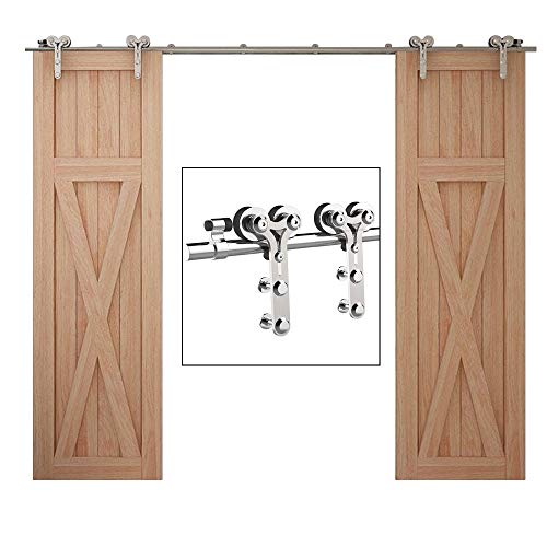 5FT Sliding Barn Door Hardware Kit, Top Mount Stainless Steel T1888