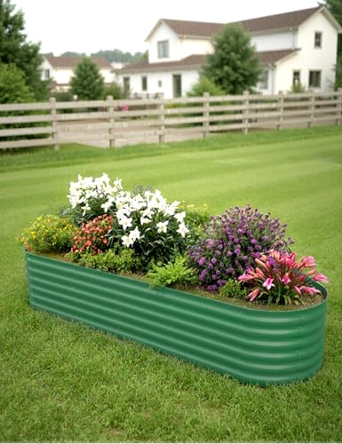 Oval Galvanized Steel Raised Garden Bed P746854