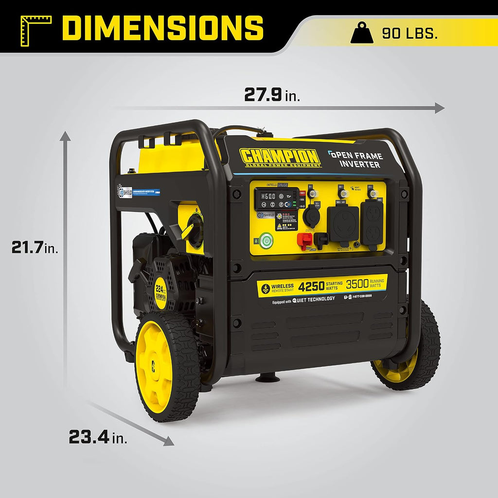 4250-Watt Wireless Remote Start Open Frame Inverter Generator C698