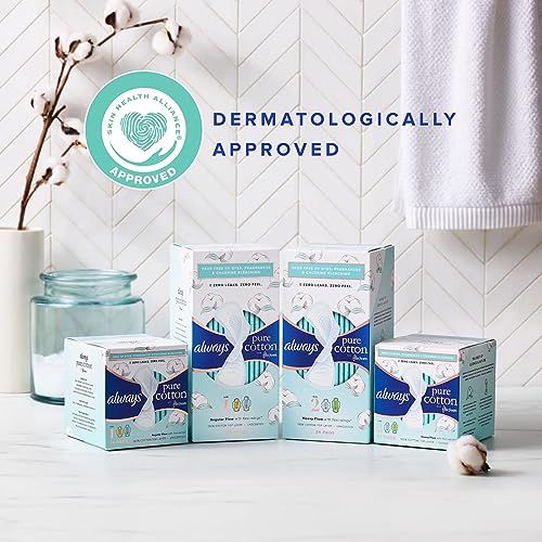 34 Count Unscented Cotton Feminine Pads with Wings V17029