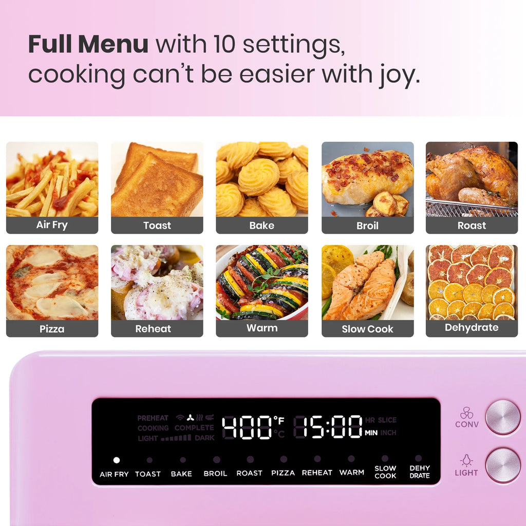 Pink Infrared Air Fryer Toaster Oven Q338