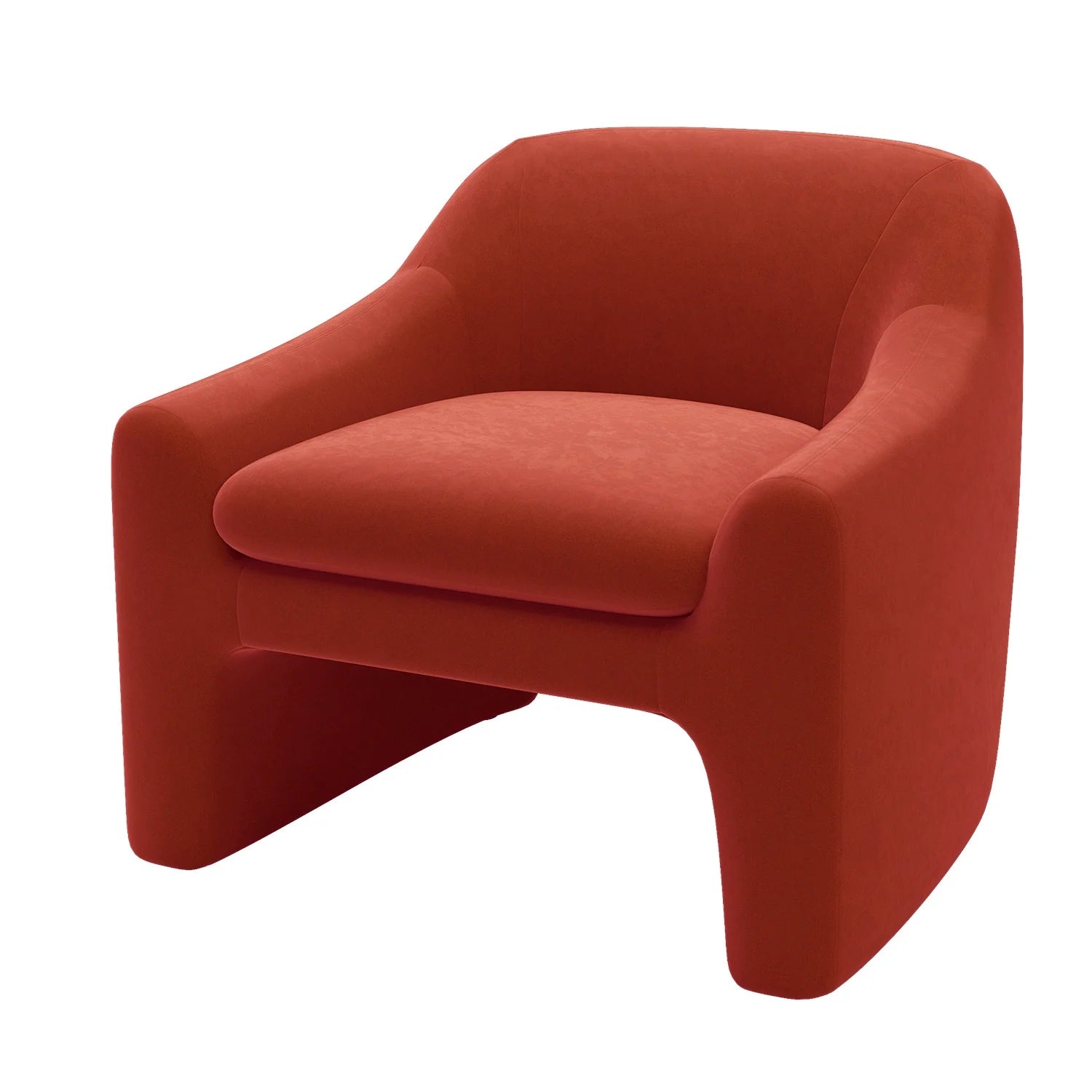 Rustic Red Velvet Accent Chair U2018