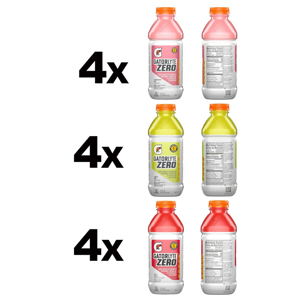 Zero Sugar Hydration, 20 Fl Oz (Pack of 12) Q42303