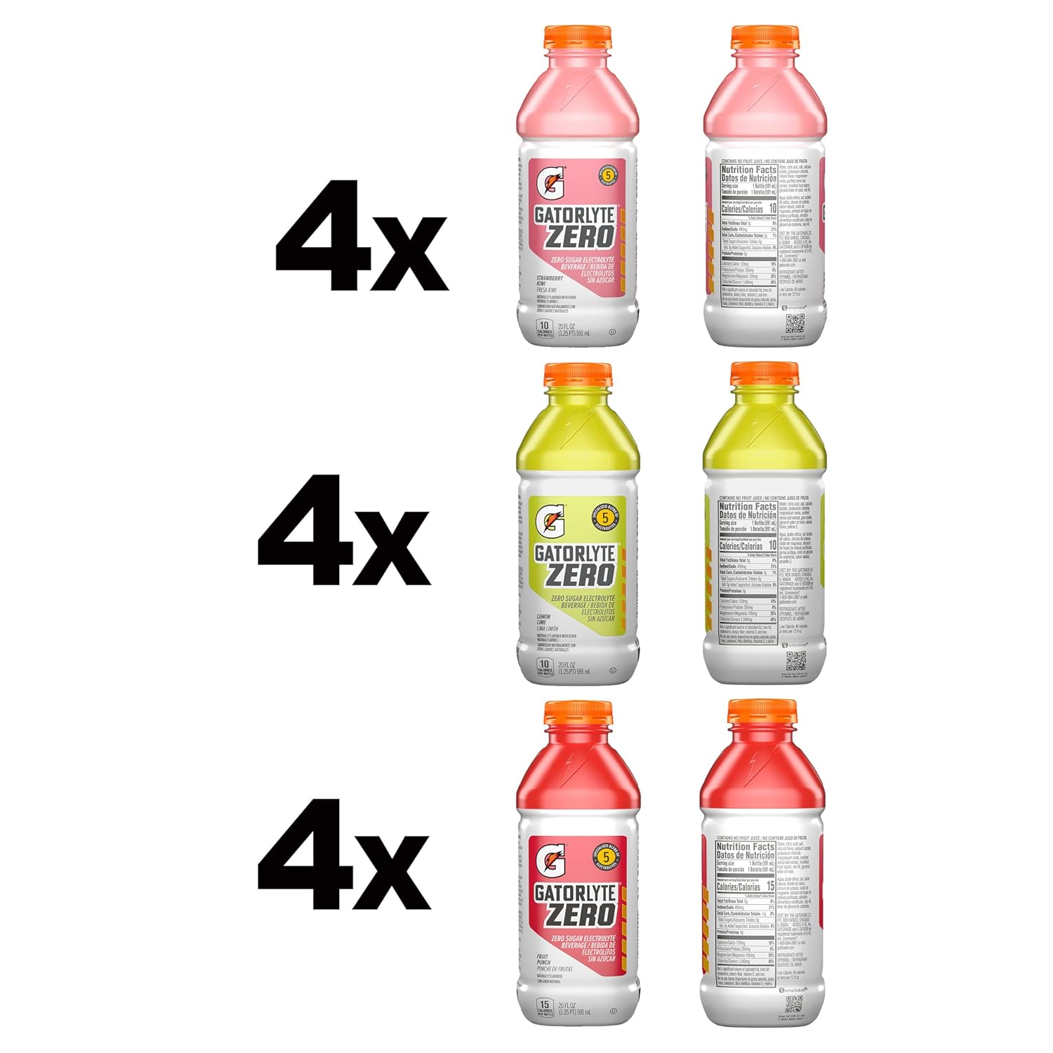 Zero Sugar Hydration, 20 Fl Oz (Pack of 12) Q42303