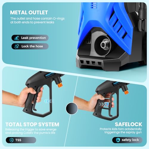 5000 PSI Adjustable Electric Pressure Washer with 33ft Pressure Hose and Foam Cannon Z529063