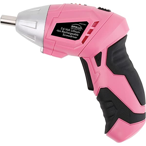 135 Piece Pink Household Tool Kit with Cordless Screwdriver X993985