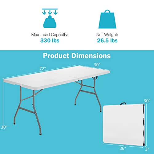 6FT Folding Camping Table with Carry Handle O350210
