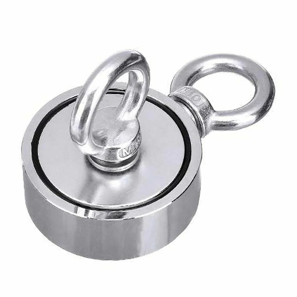 1300 Lbs Pull Force Neodymium Fishing Magnet Kit with Rope and Carabiner U6365