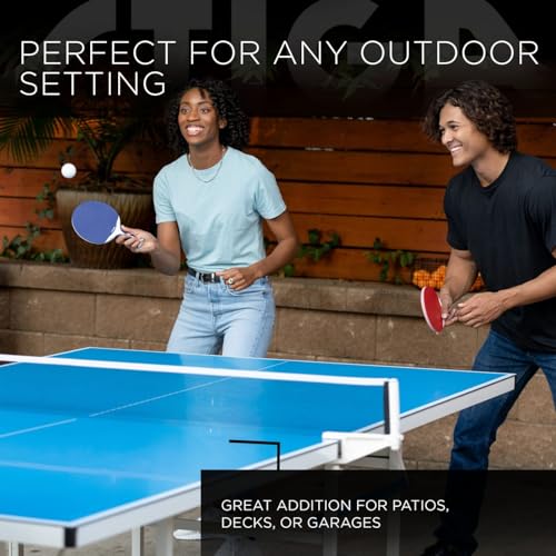 All Weather Aluminum Outdoor Table Tennis Table with Net & Post L30816