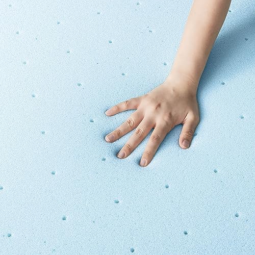 3 Inch Ventilated Memory Foam Mattress Topper, Cooling Gel Infusion, Queen J121213