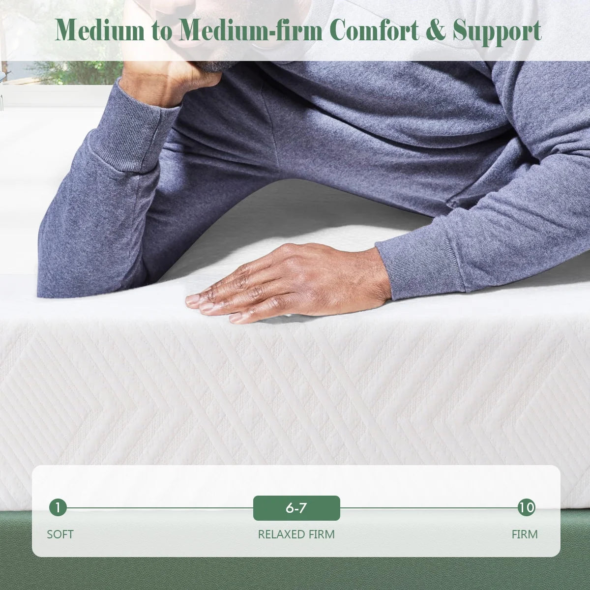 10" Cooling Gel Memory Foam Queen Mattress L50246