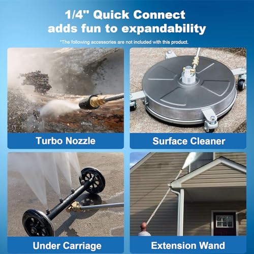 5000 PSI Adjustable Electric Pressure Washer with 33ft Pressure Hose and Foam Cannon Z529063