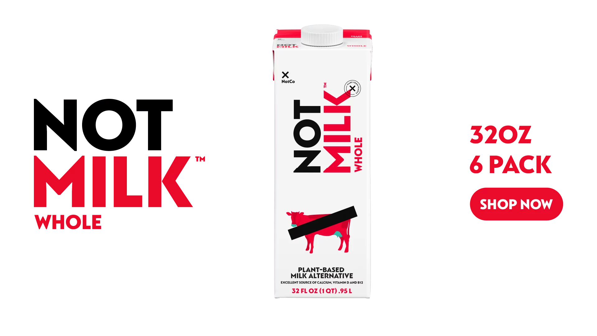 32 Fl Oz Pack of 6 Shelf-Stable Plant Based Milk R61156