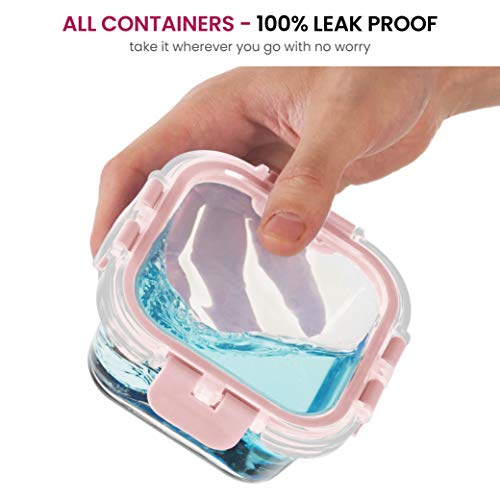 24 Piece Glass Storage Containers with Lids, Blue S33641