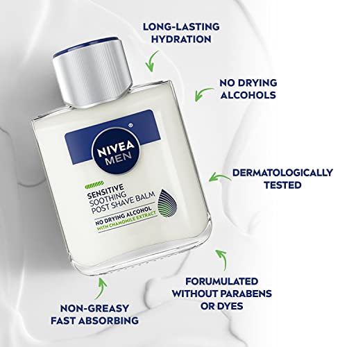 Sensitive Post Shave Balm with Vitamin E, Chamomile and Witch Hazel Extracts, 3.3 Fl Oz O83647