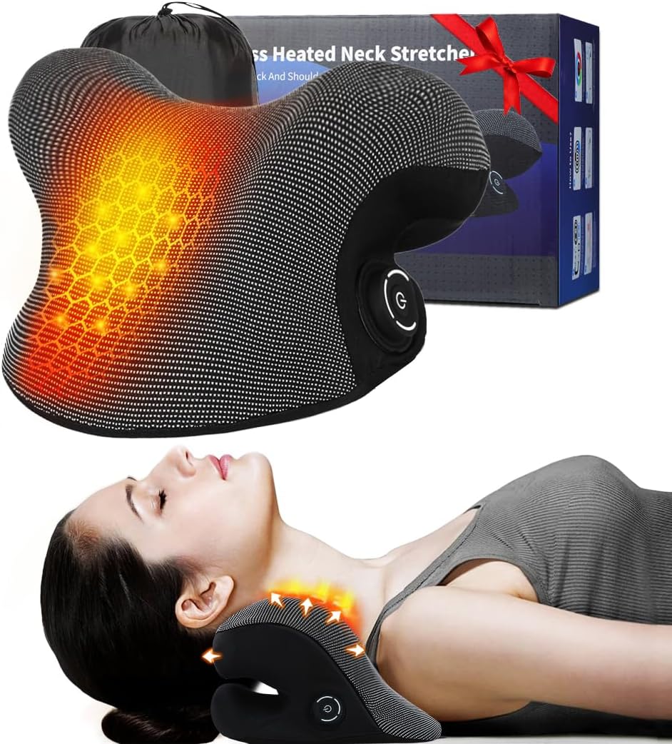 Wireless Cordless Neck Cervical Traction Device with Graphene Heating Pad R3241