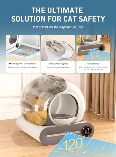 65L+9L Extra Large Automatic Self Cleaning Cat Litter Box Q537
