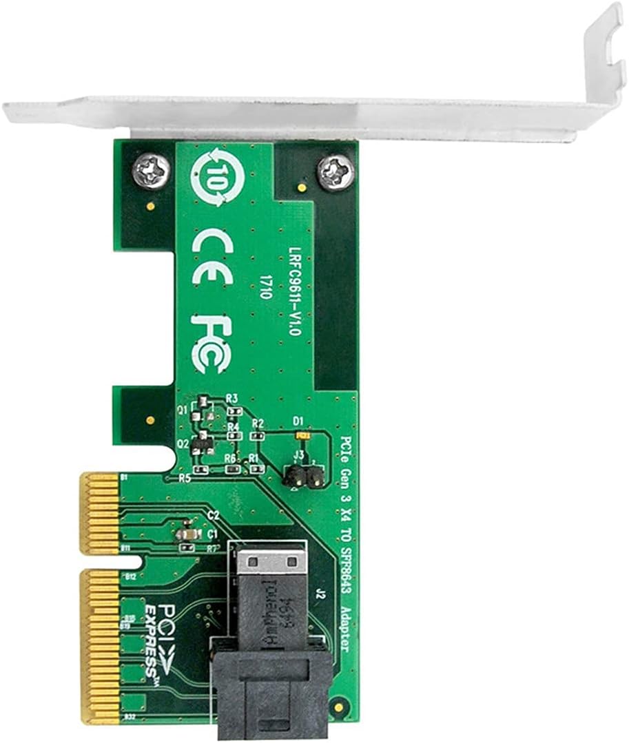 PCI-E 3.0 4.0 to SFF-8643 Card Adapter and U.2 SFF-8639 NVME PCIe SSD Cable M455885