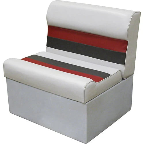 Grey Navy Blue Pontoon Bench Seat and Backrest Cushion Set V5187