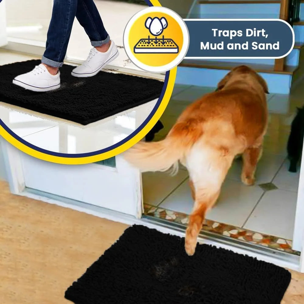 Black Runner 24"X60" Microfiber Door Mat H922711