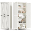 Brown 72" Tall Storage Cabinet with 6 Adjustable Shelves V710