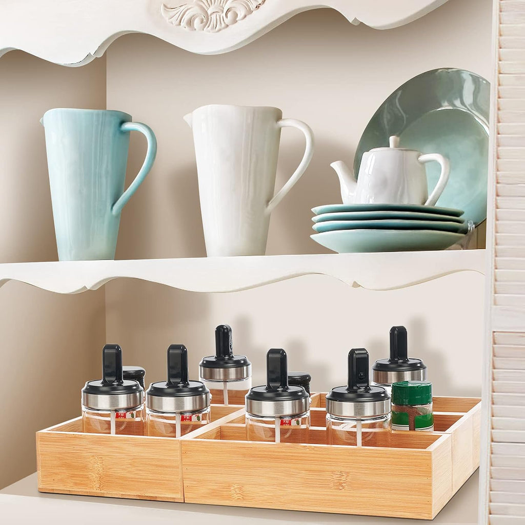 Set of 9 Bamboo Wood Drawer Organizer B1884