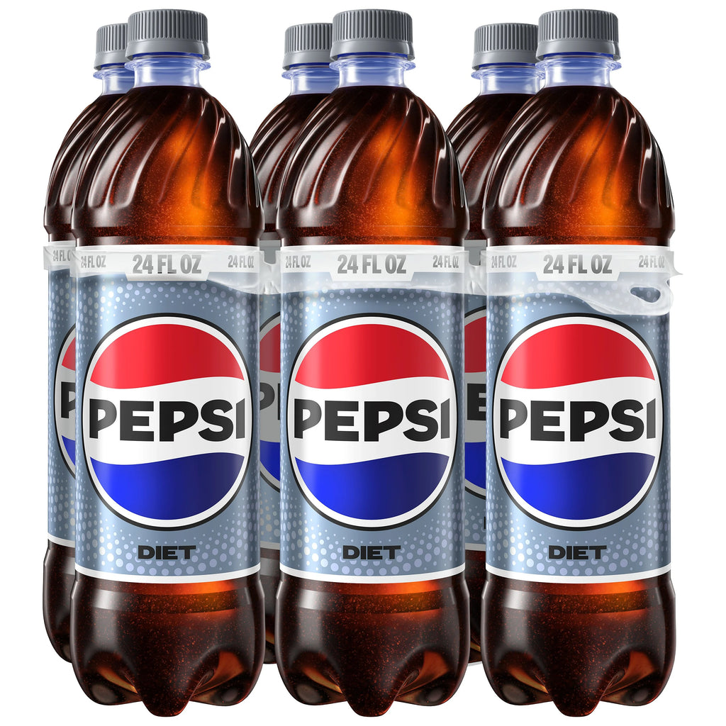 24 fl oz 6 Pack Diet Pepsi Cola Soda Pop J949