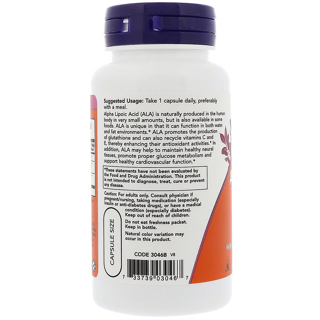 Alpha Lipoic Acid 600 mg 60 Vegetable Capsules C8927