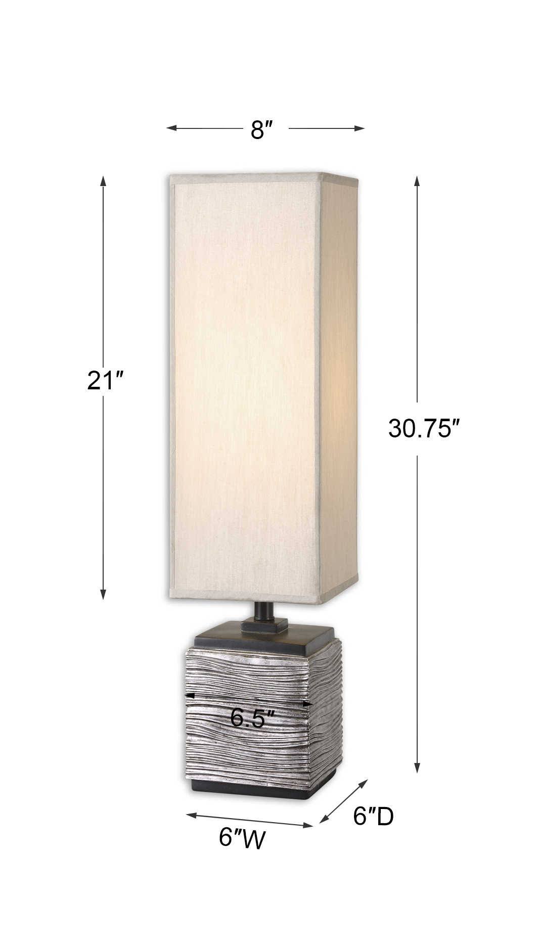 Antiqued Silver Buffet Lamp W726
