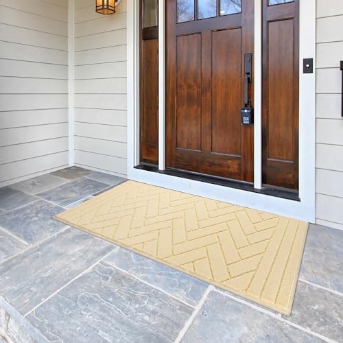 Light Taupe 20"x48" Non-Slip Washable Dog Mat Z342