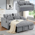 Black Velvet Convertible Sofa Bed with Pull Out Bed N96407