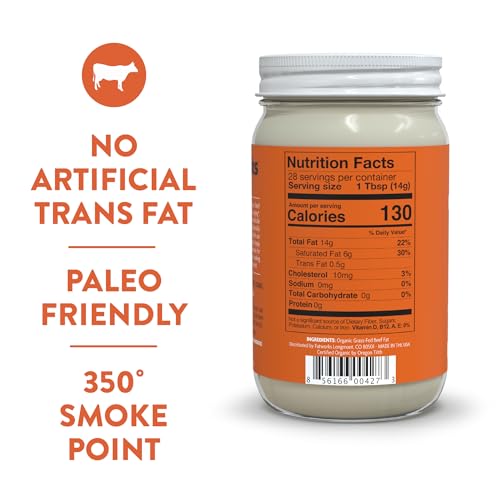 Organic Grass-Fed Beef Tallow, 14 oz Z840