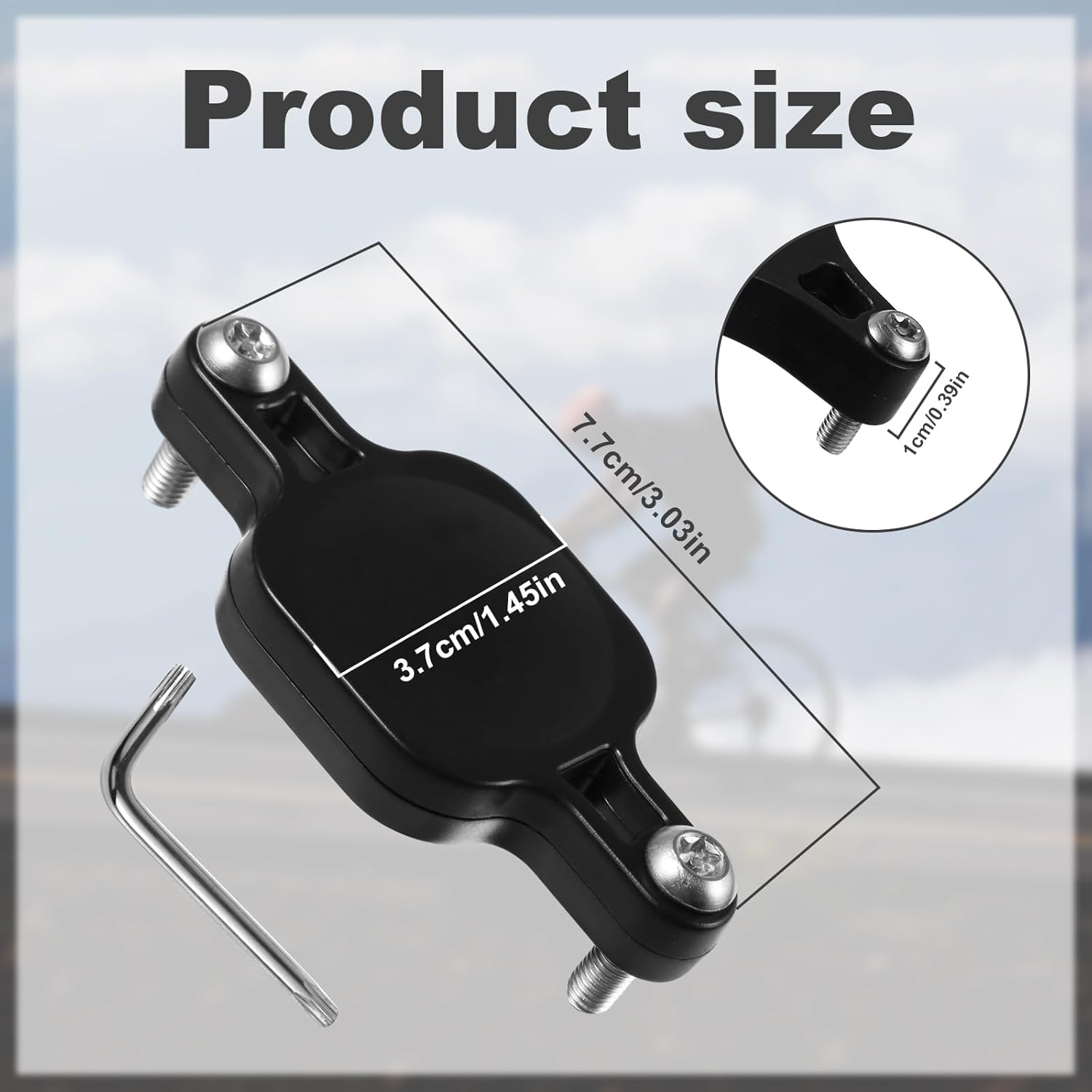 Black Bike GPS Tracker Holder for Airtag Z2860