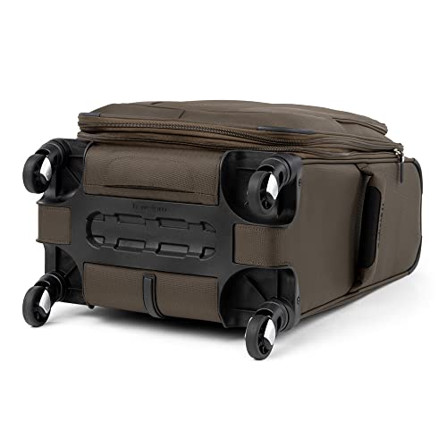 Slate Green Softside Expandable Carry On Luggage with 4 Spinner Wheels U923