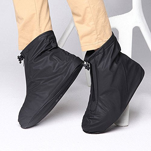 Waterproof Motorcycle Shoes Covers Reusable Anti-Slip Rain Snow Overshoes I289262