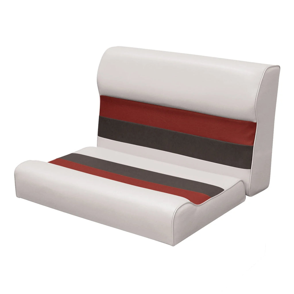 Grey Navy Blue Pontoon Bench Seat and Backrest Cushion Set V5187