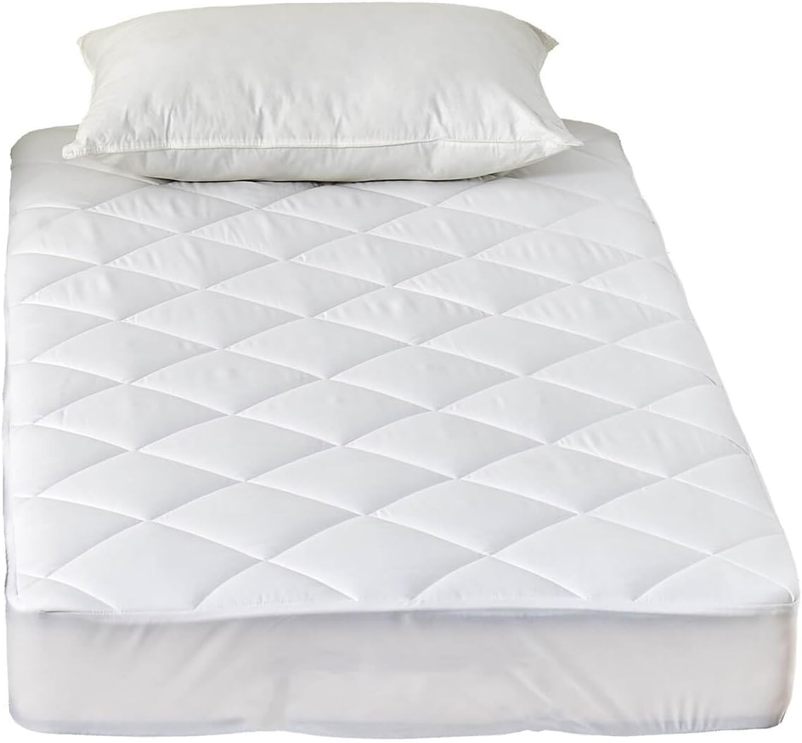 Twin XL Quilted Fitted Mattress Pad with Deep Pocket E5165