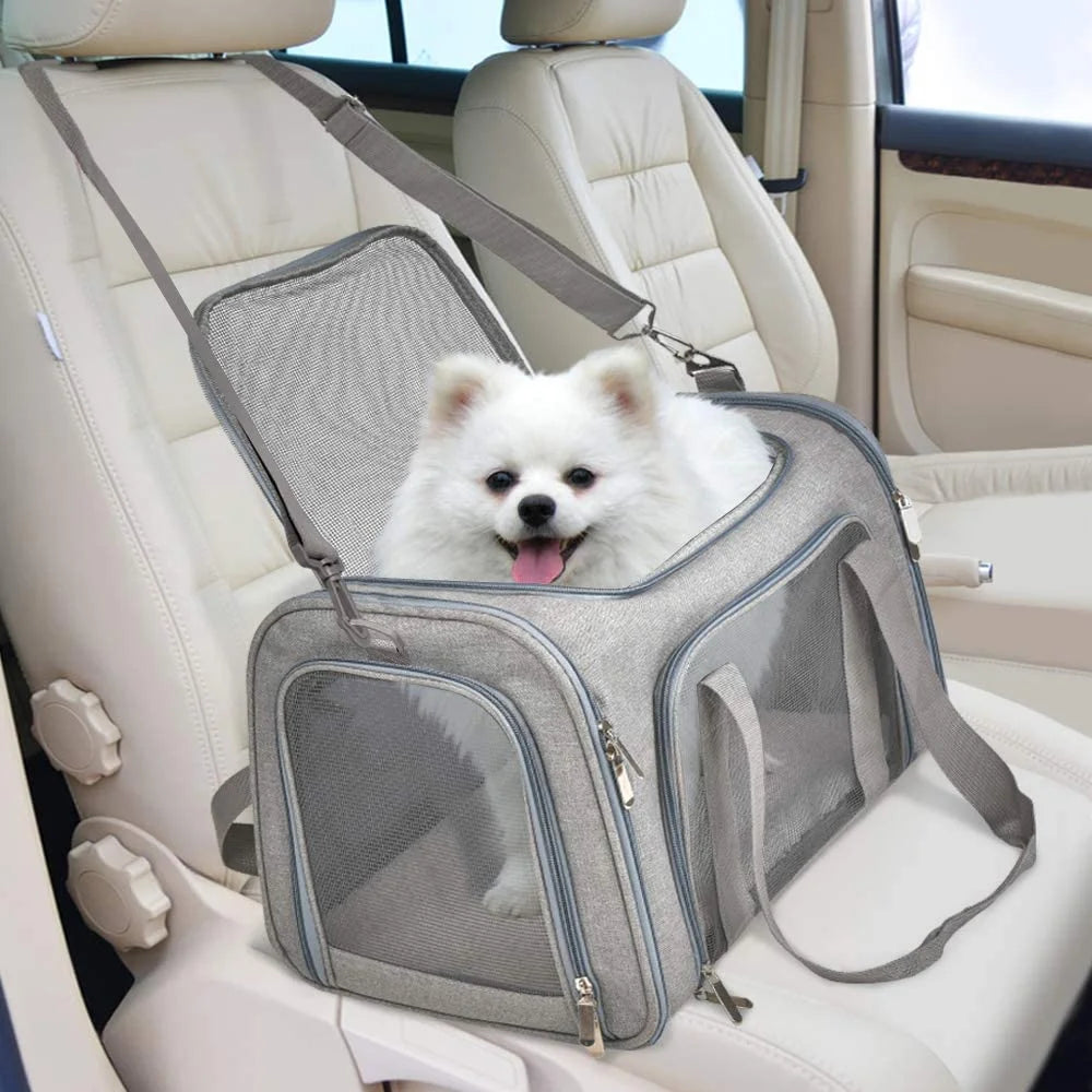 Grey Soft Sided Pet Carrier S7732