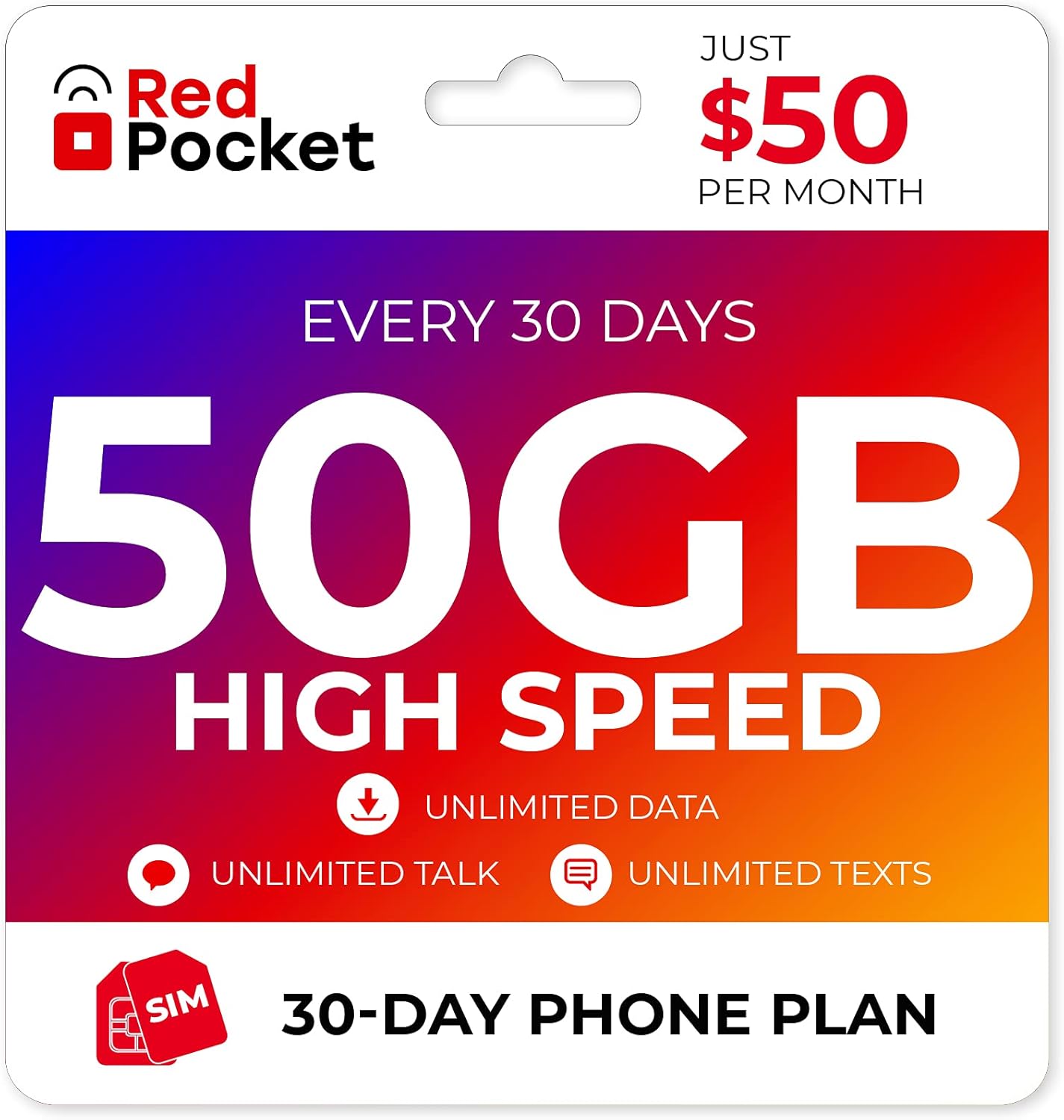 50GB 5G/LTE Data Phone Plan W622