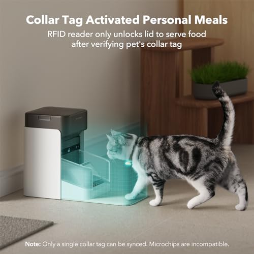 Automatic Cat Feeder, 3L, App Control with Light Collar Tag M1201